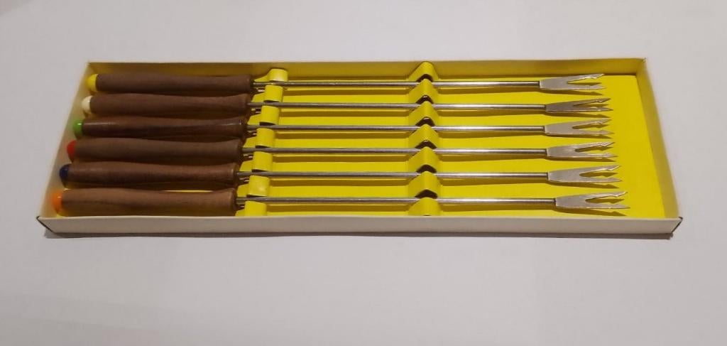 Set van 6 vintage Japanse fonduevorken „Fork Set”, Ophalen of Verzenden