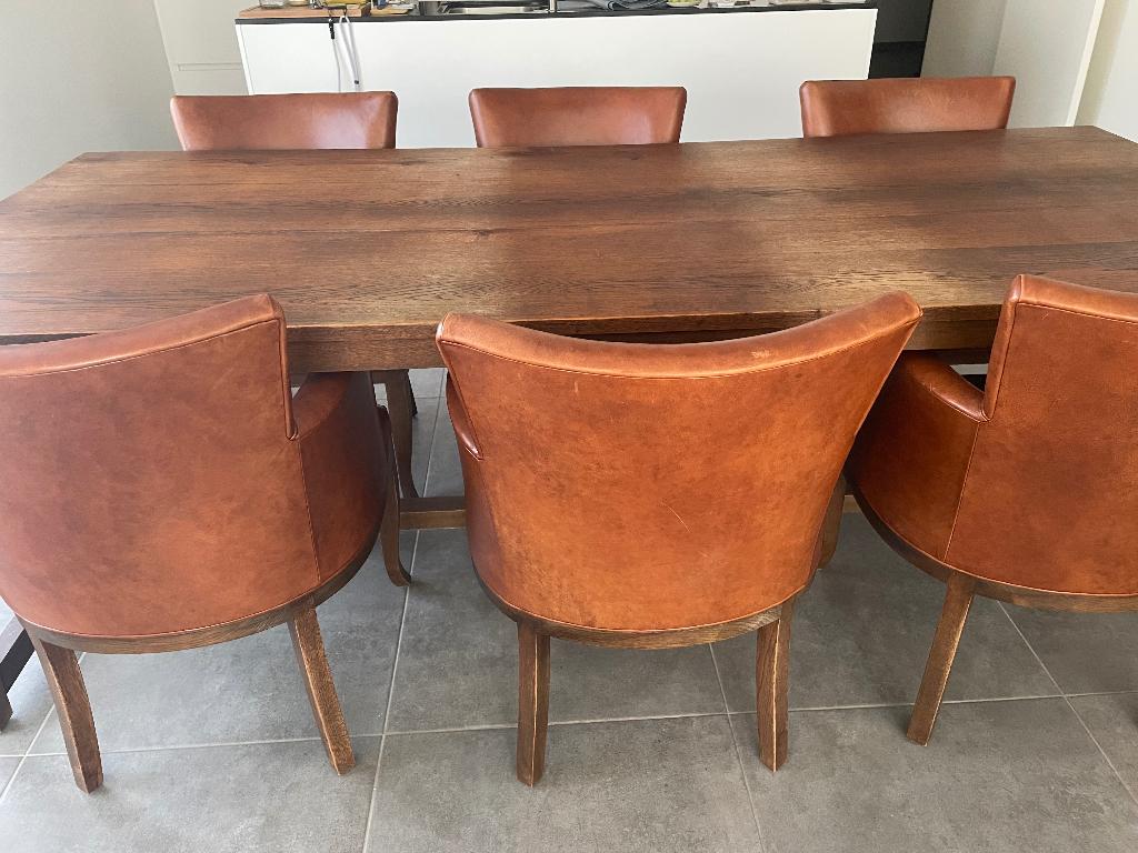 Table, Maison & Meubles, Enlèvement, Utilisé, Chêne, Rectangulaire