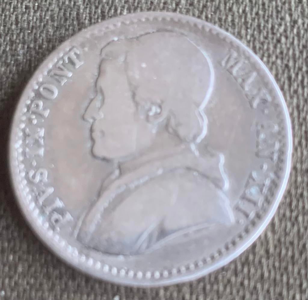 Cité du Vatican 1858 Pie IX en argent, Enlèvement ou Envoi, Argent