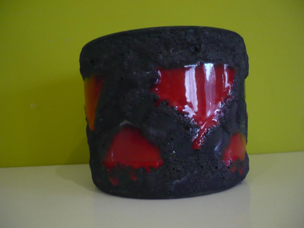Knappe vintage fat lava bloempot / cache-pot Marei keramik, Ophalen of Verzenden