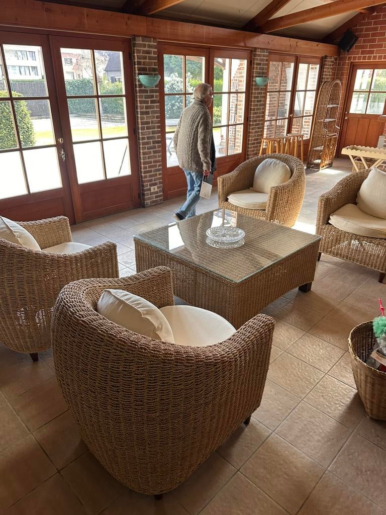 Tuinset (binnen) Volledig hand gemaakt, Enlèvement, Comme neuf, Salons de jardin