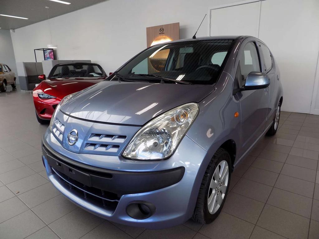 Nissan Pixo 1.0i Acenta + Airco (bj 2011), Auto's, Stof, Zwart, Blauw, 996 cc