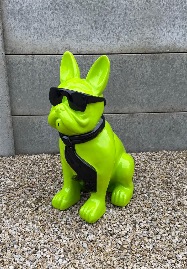 Beeld Franse Bulldog H80Cm WEG = WEG / nog enkele kleuren, Jardin & Terrasse, Statues de jardin, Comme neuf, Animal, Autres matériaux