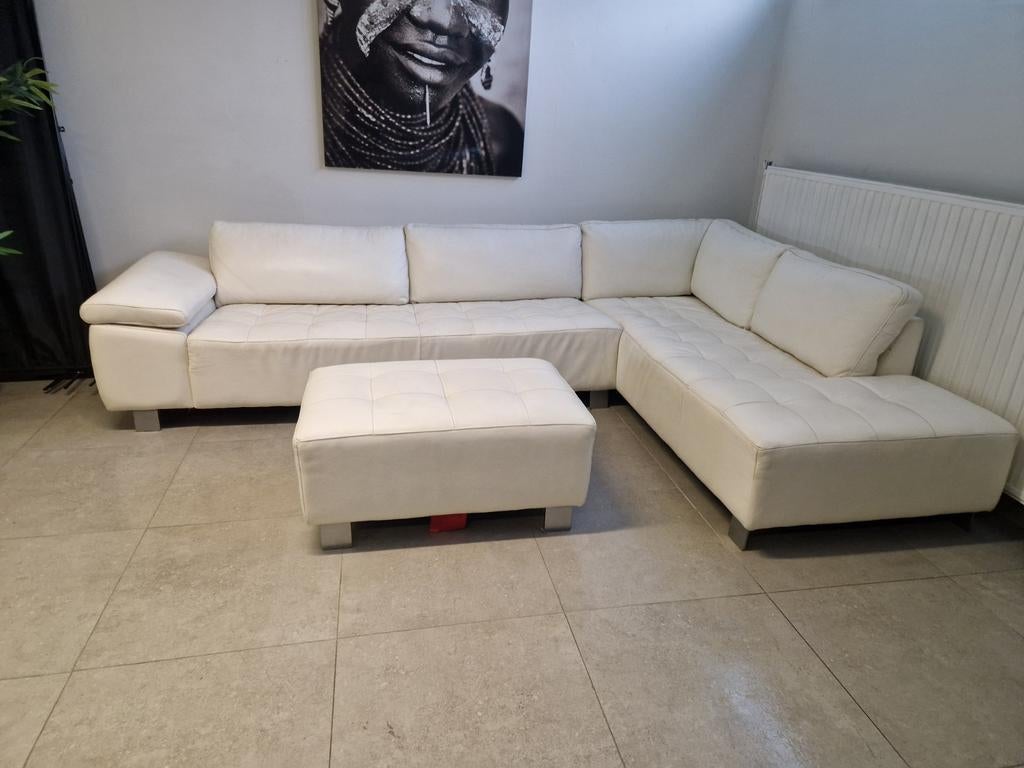 Zeer mooie Italiaanse design zetel, Ophalen, Leer