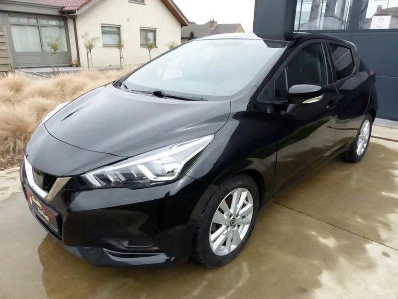 Nissan Micra Navigatie, camera, PDC V, Cruise Control, alu v, Auto's, Nissan, Stof, Gebruikt, Zwart, 100 pk