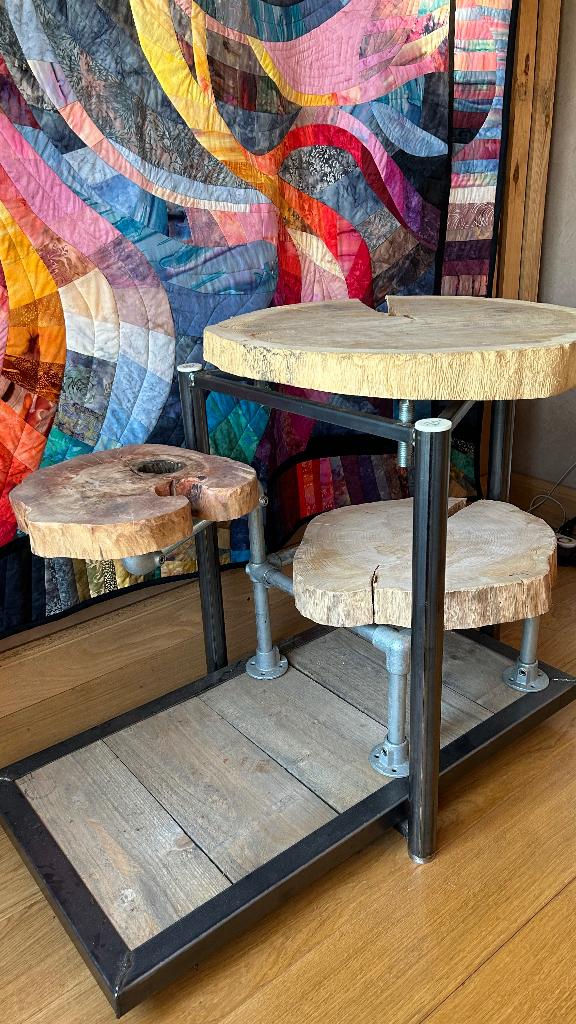 Hifi rek - muziek kast - modern - audio meubel, Ophalen, Zo goed als nieuw