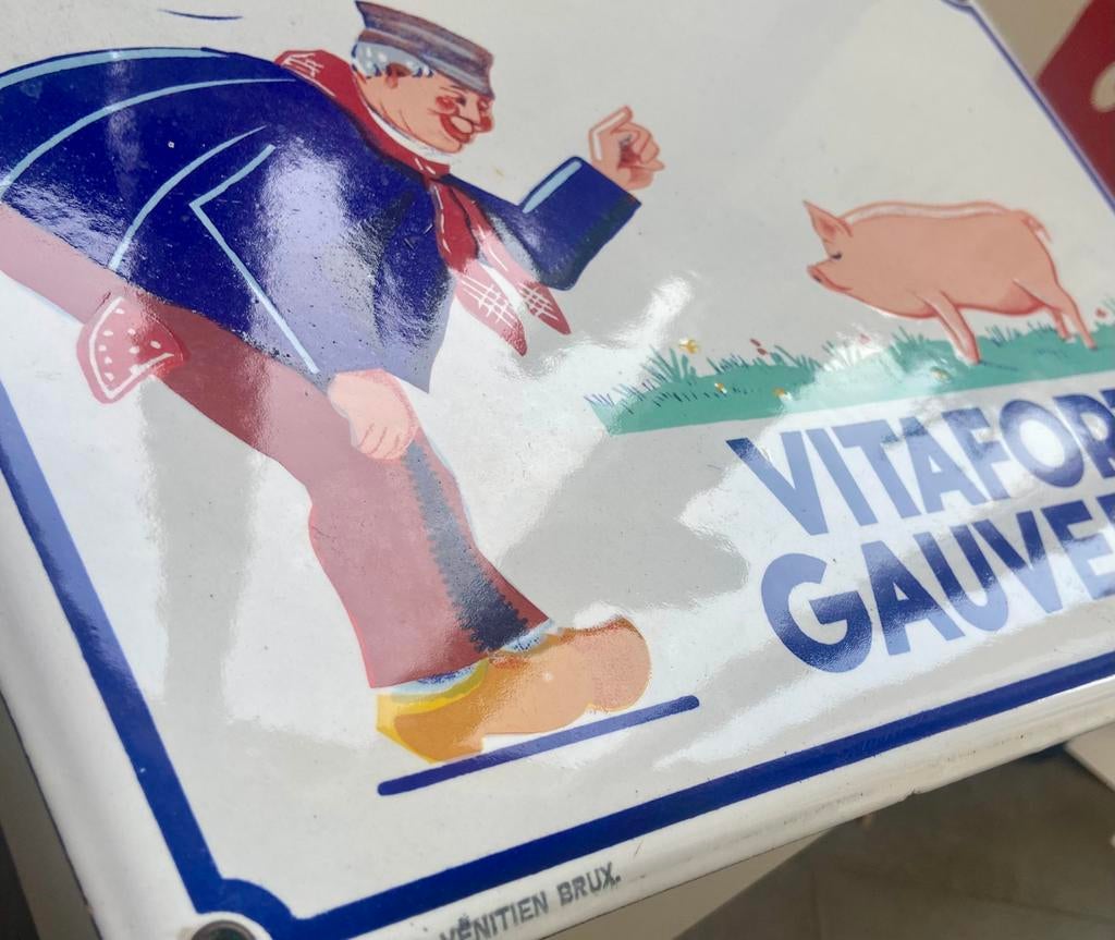 Ancienne plaque émaillée en bon état, Envoi