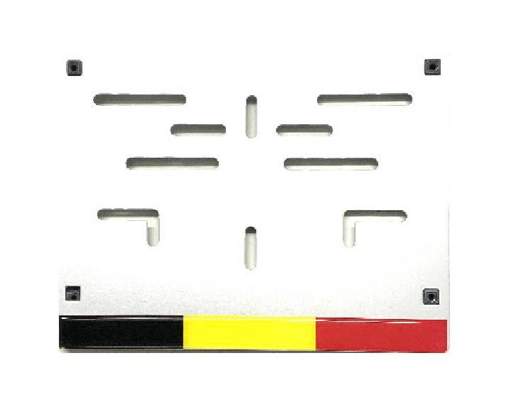 Support-plaque moto en aluminium avec drapeau belge, Neuf, Enlèvement ou Envoi, ., .