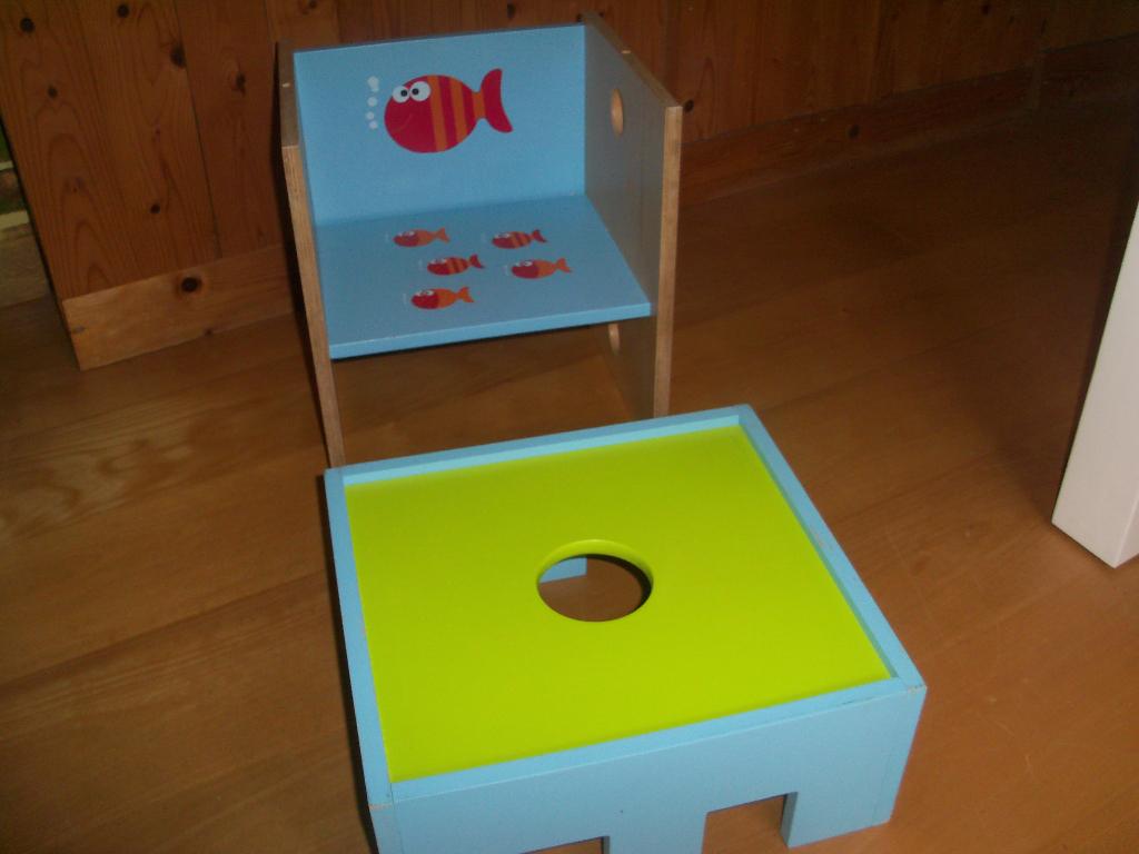 Stoel en tafel kasteel, Enlèvement, Comme neuf, Table(s) et Chaise(s)