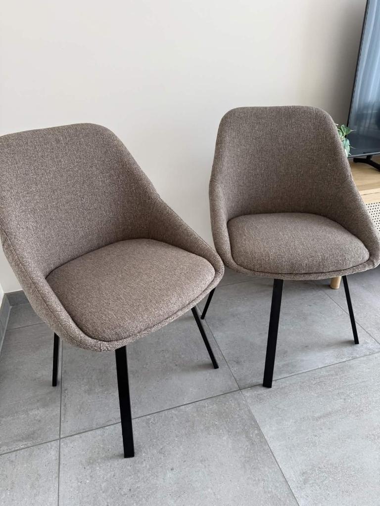 2 moderne draaistoelen – set van 2 – €50, Huis en Inrichting, Stoelen, Ophalen, Twee, Zo goed als nieuw, Modern