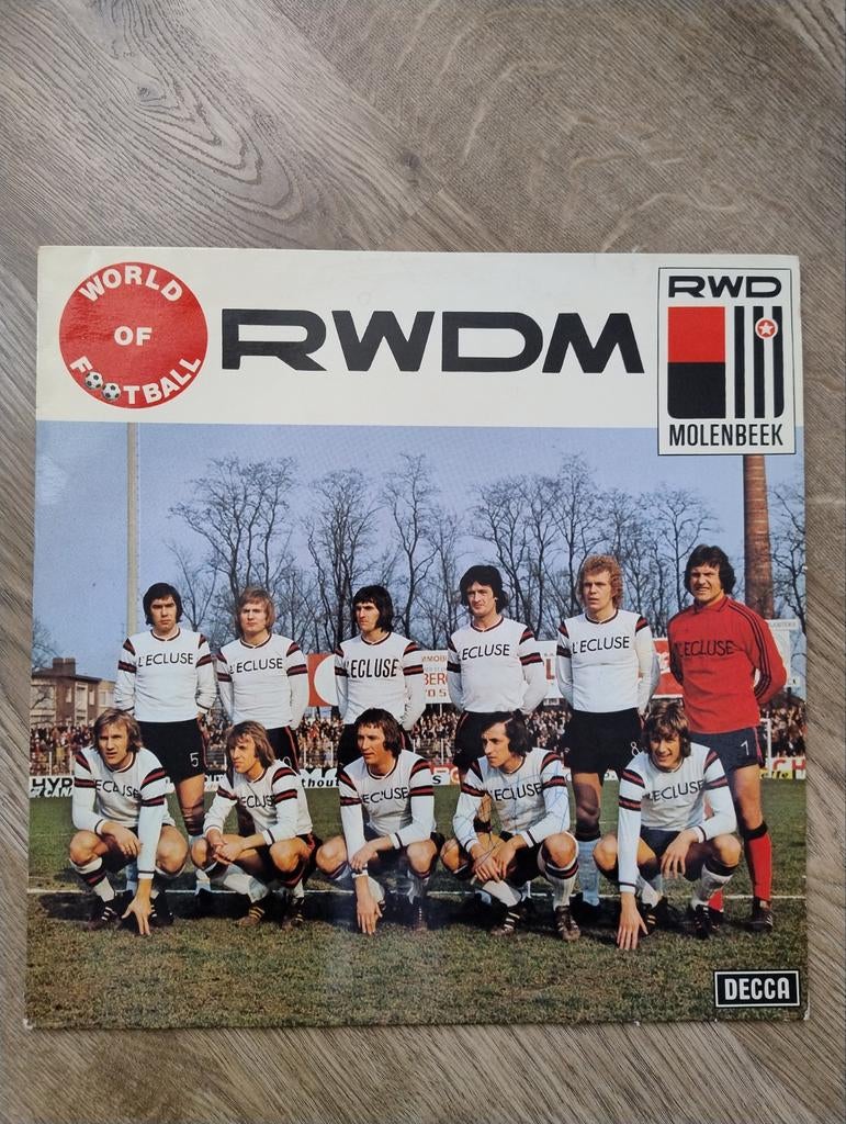 RWDM disque vinyl 1975 dédicacé par Jacques Teugels, Verzamelen, Sportartikelen en Voetbal, Ophalen of Verzenden