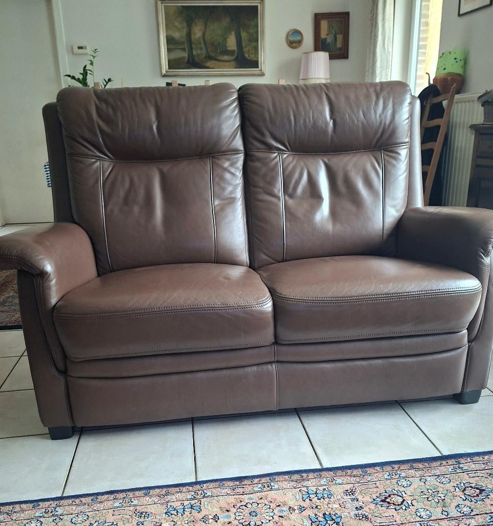 Lederen 2-zit, Ophalen, Gebruikt, Tweepersoons, Landelijk