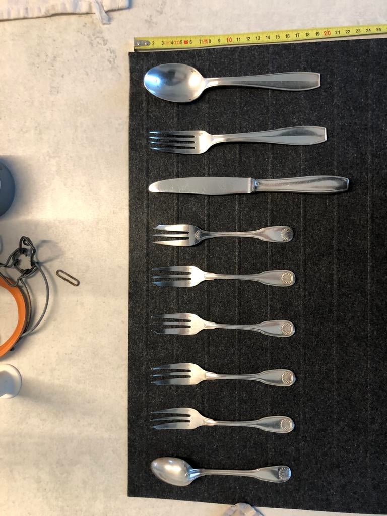 Christofle diverse stukkenverzilverd bestek, Ophalen, Gebruikt