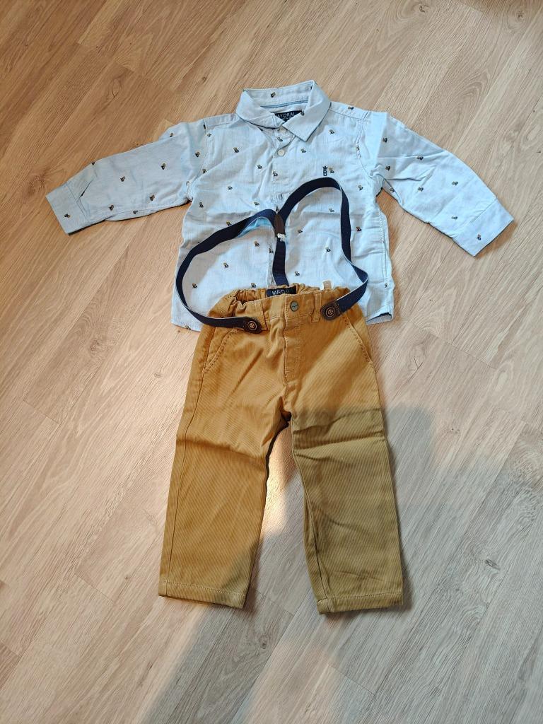 Feestelijke set mayoral (hemd + broek) - maat 74 - jongen, MAYORAL, Ophalen of Verzenden, Zo goed als nieuw, Setje