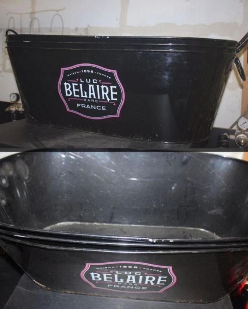 4 de Mes 😀 🪣 Seaux (2 Métal) 🥂 CHAMPAGNE 🇲🇫 LUC BELAIRE, Enlèvement, Utilisé, Ustensile