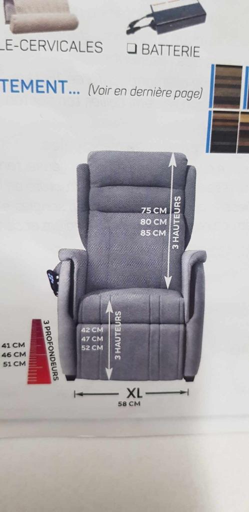 Fauteuil médical releveur XXXXL électrique 1890 >>>>700 eu, Enlèvement, Comme neuf