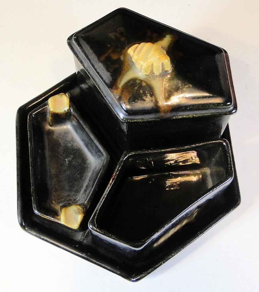 Art Deco rookstel - faïenceries de thulin, Ophalen of Verzenden