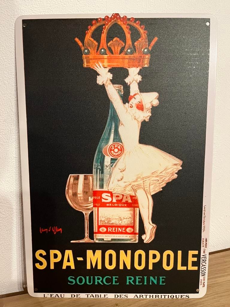 Plaque métallique Spa  Monopole, Collections, Marques & Objets publicitaires, Enlèvement ou Envoi, Comme neuf