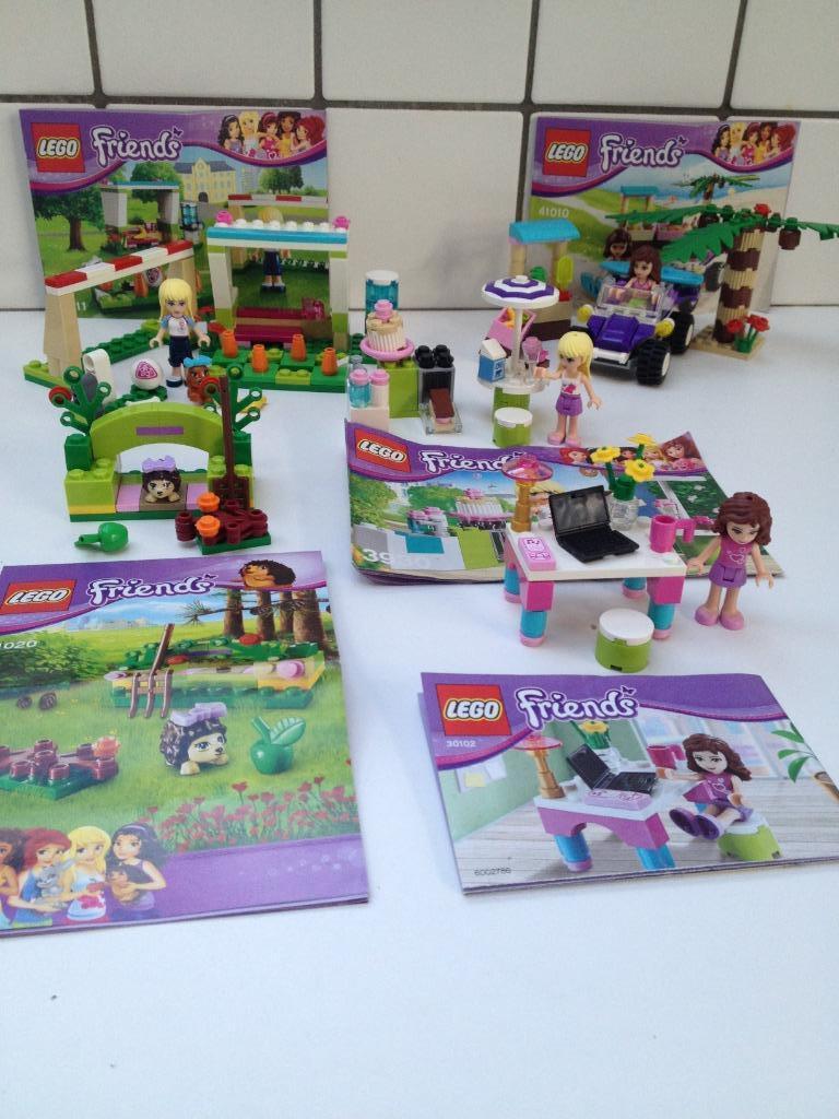 lego friends 41010 - 41011 - 41020 - 30102- 3930 van friends, Ophalen of Verzenden, Zo goed als nieuw, Complete set, Lego