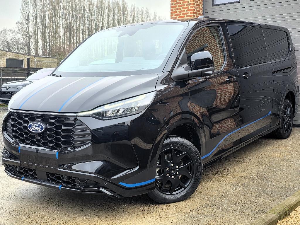 Ford Transit Custom SPORT - 232PK Plug In Hybride NIEUW 0KM, Auto's, Zwart, Bedrijf, 5 zetels, Hybride Elektrisch/Benzine