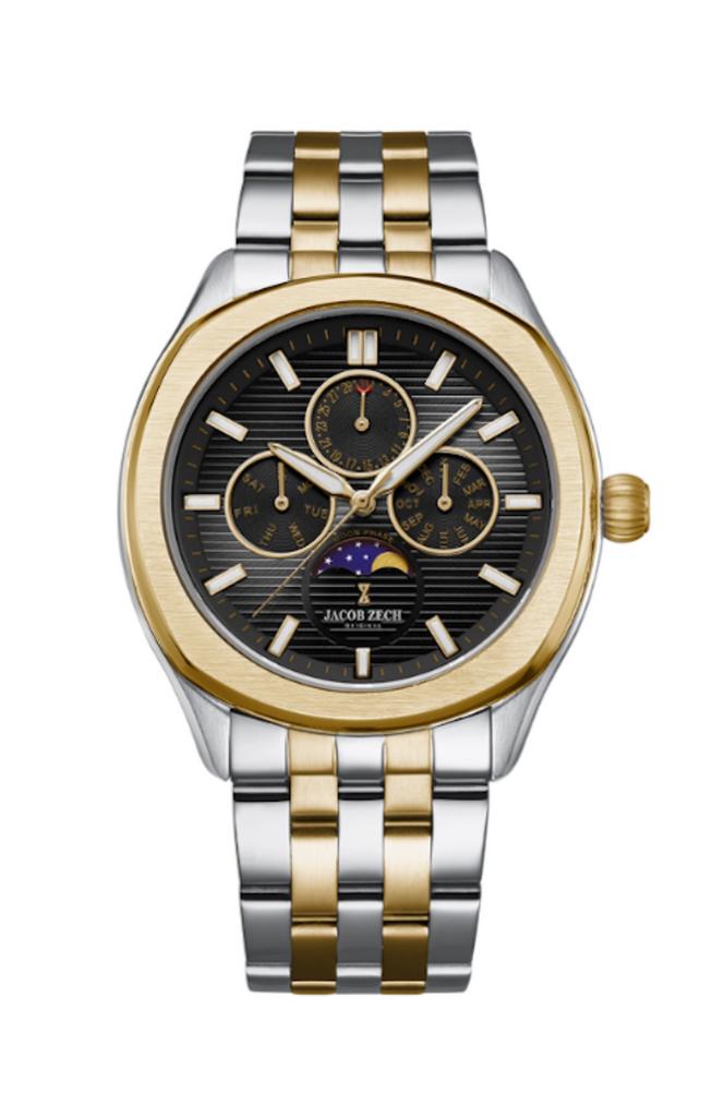 Horloge Jacob Zech Lunar Nieuw, Handtassen en Accessoires, Horloges | Heren, Nieuw, Polshorloge, Overige merken, Staal, Staal