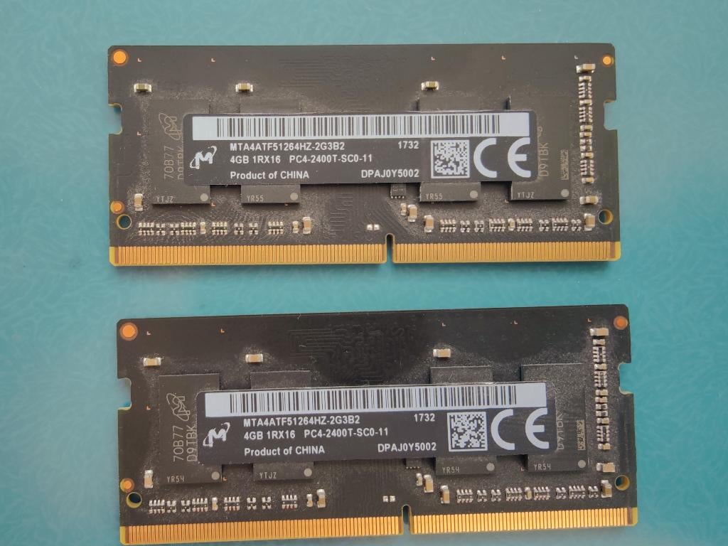 2x 4GB 2400Mhz DDR4 SO DIMM geheugen APPLE iMAC  27' - 2017, Computers en Software, RAM geheugen, Gebruikt, DDR4, 8 GB, Ophalen of Verzenden