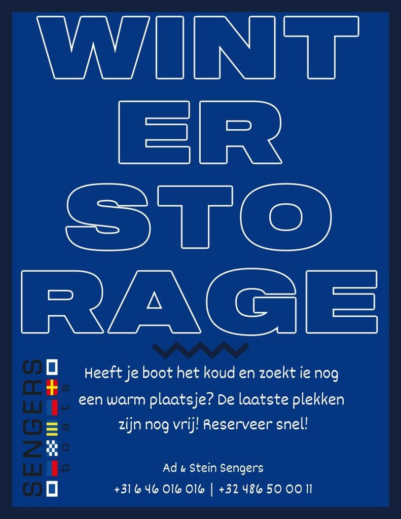 Verwarmde BOTEN stalling Lommel, Watersport en Boten, Motorboten en Motorjachten, Ophalen, Zo goed als nieuw, 50 pk of meer