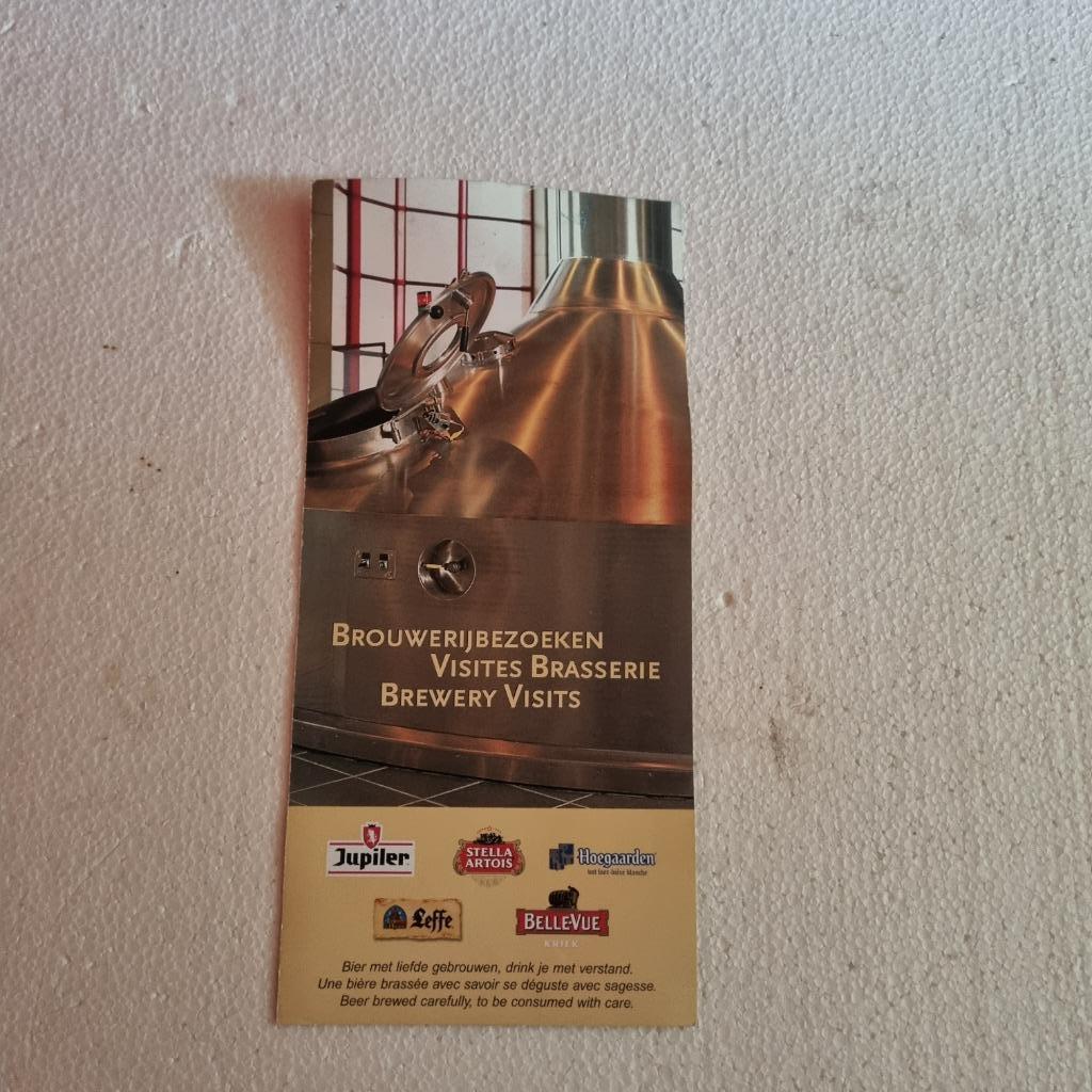 Brochure Interbrew, Verzamelen, Ophalen of Verzenden, Gebruikt, Overige typen, Jupiler