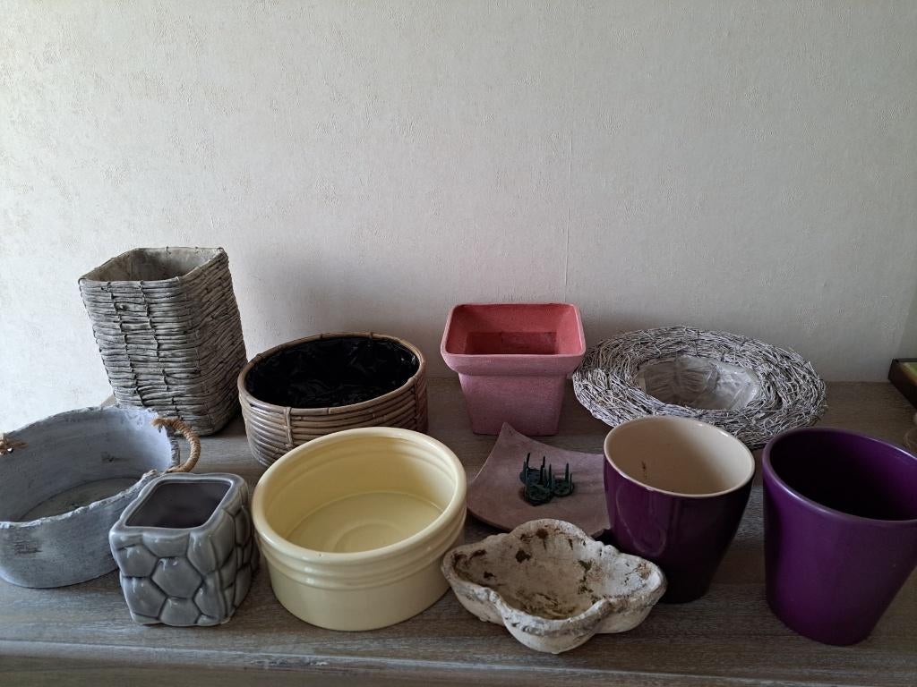 set van 9 bloempotten, Enlèvement, Utilisé, Intérieur