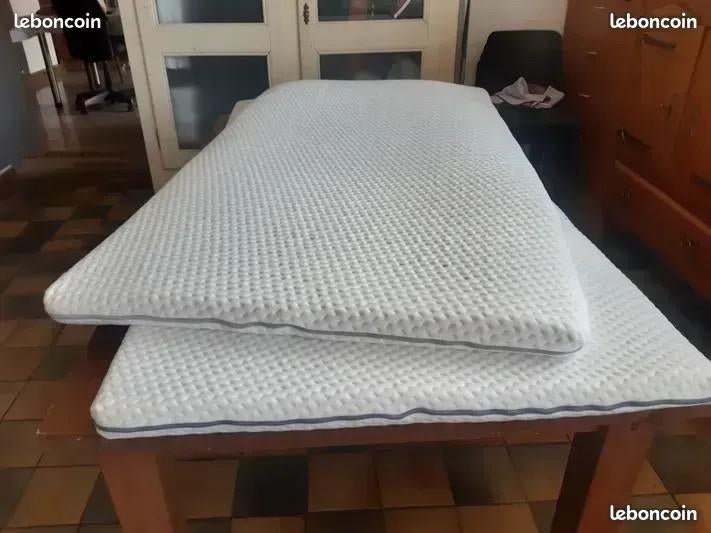 Lot de 2 surmatelas neufs réversible 90x200 cm, Caravanes & Camping, Accessoires de camping, Enlèvement, Comme neuf