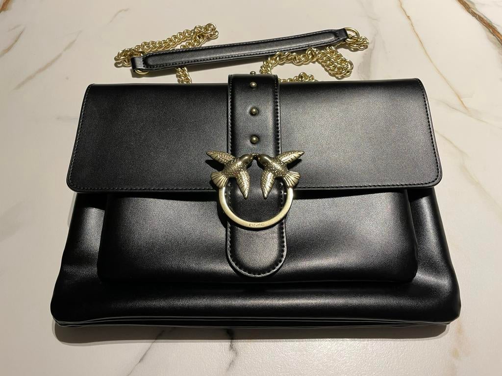 Pinko handtas, Zwart, Nieuw, Leer, Ophalen