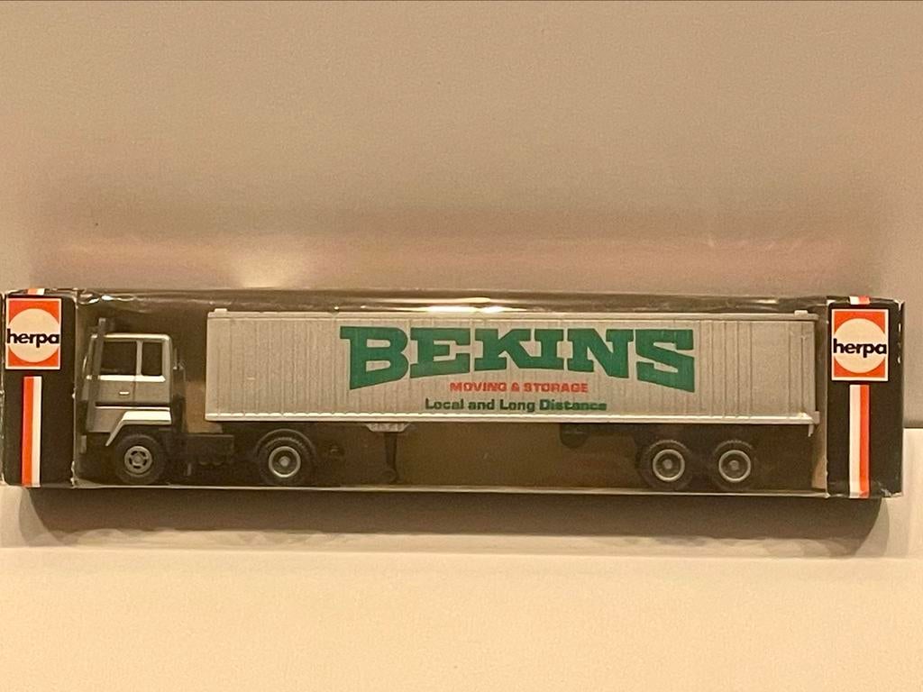 Herpa FORD Transcontinental BEKINS 1/87, Ophalen of Verzenden, Zo goed als nieuw, Bus of Vrachtwagen, Herpa