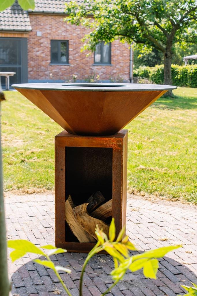 bbq cortenstaal, Tuin en Terras, Houtskoolbarbecues, Ophalen of Verzenden, Nieuw