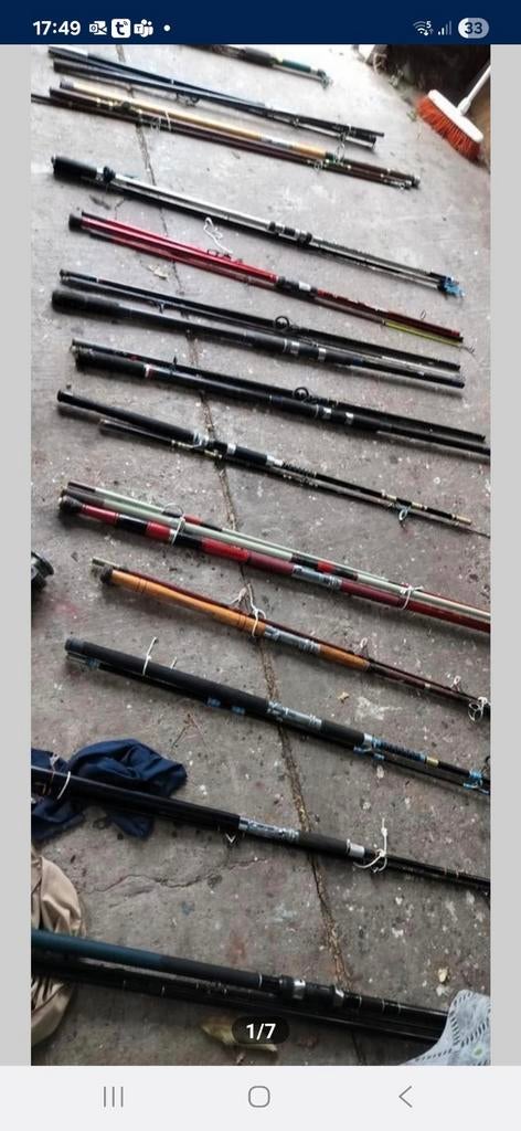 Zeevissen hengels strand, Watersport en Boten, Hengelsport | Witvissen, Zo goed als nieuw, Ophalen