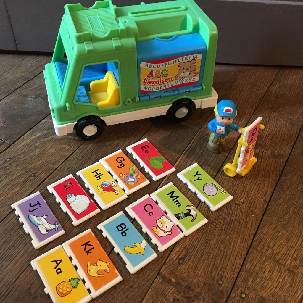 Fisher Price Little People - Camion sonore alphabet, Enlèvement, Utilisé, Voiture ou Véhicule, Sonore