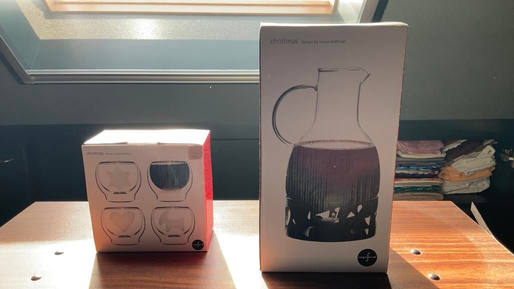 Gluhwein kan Sagaform met 4 glaasjes, Ophalen of Verzenden, Nieuw, Overige typen