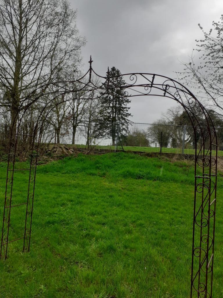 Boog, dubbele tuinboog in smeedijzer, volledig 2,50 m, Tuin en Terras, Ophalen, Nieuw