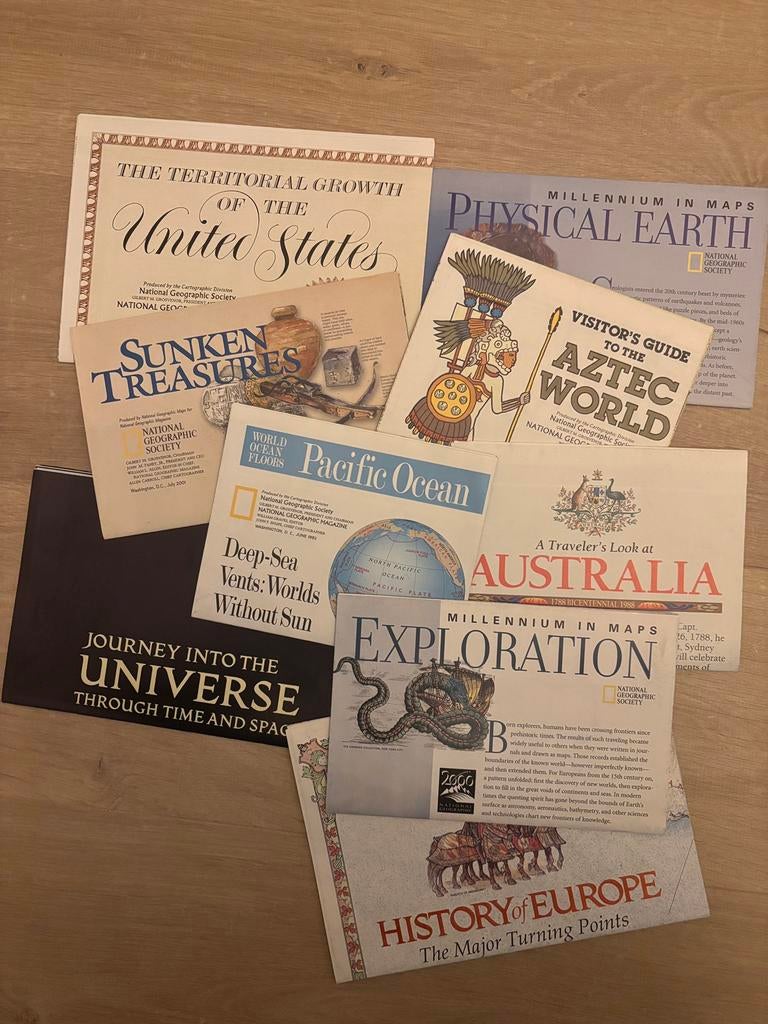 Vintage kaarten National Geographic, Ophalen of Verzenden, 1980 tot heden, Tijdschrift