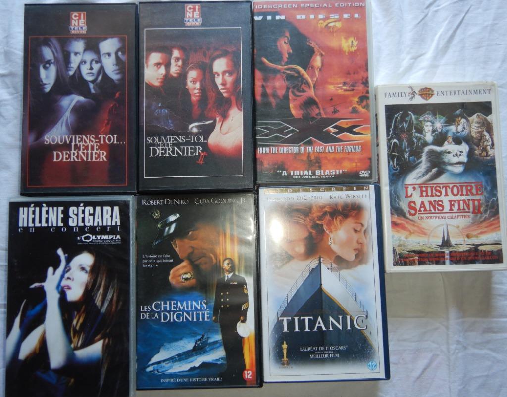 Lot 7 K7 Films variés en bon état., CD & DVD, VHS | Film, Enlèvement ou Envoi
