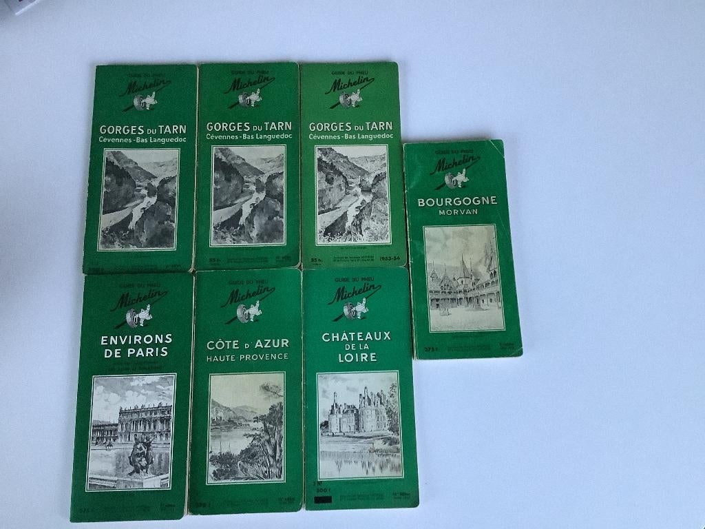 Groene Michelingidsen Frankrijk jaren 50'(voor verzamelaars), Boeken, Reisgidsen, Gelezen, Reisgids of -boek, Europa, Michelin