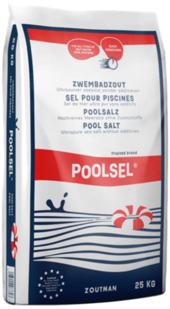 POOLSEL ZWEMBADZOUT 11.90€ voor 25kg, Tuin en Terras, Ophalen