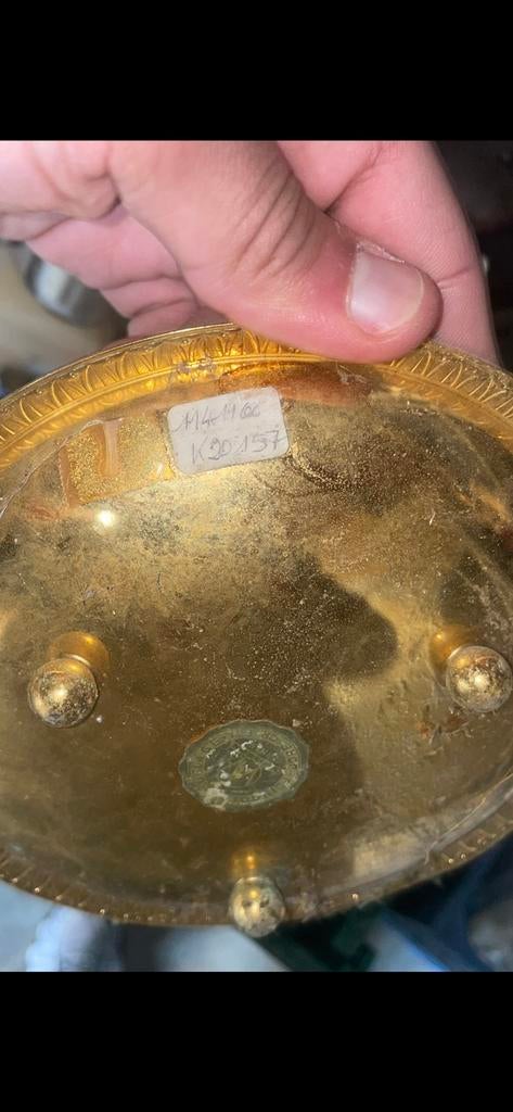 Antiek gouden schaal uit duitsland, Antiek en Kunst, Antiek | Brons en Koper, Ophalen of Verzenden