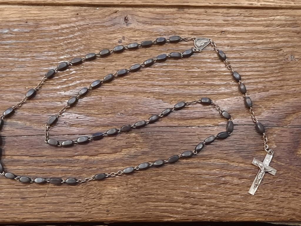 oude houten paternoster/rozenkrans, begin 1900, Antiek en Kunst, Antiek | Religieuze voorwerpen, Ophalen of Verzenden