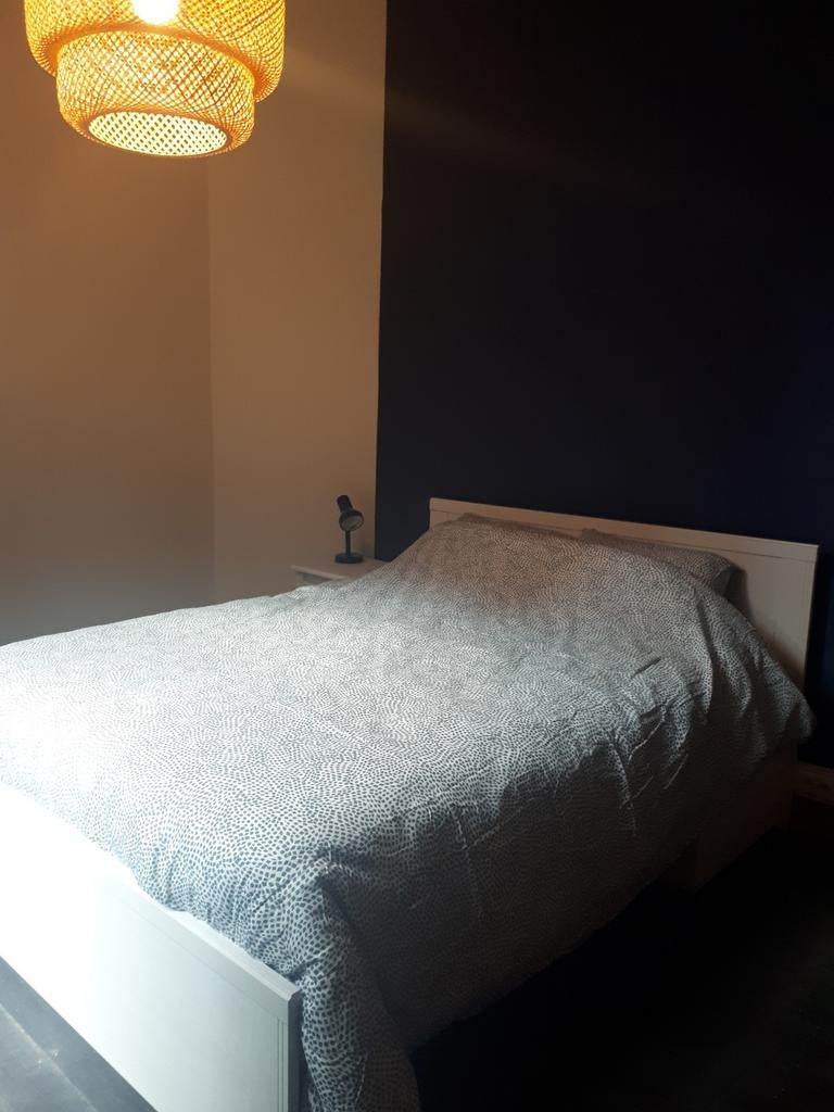 2-persoonsbed incl matras, Ophalen, Wit