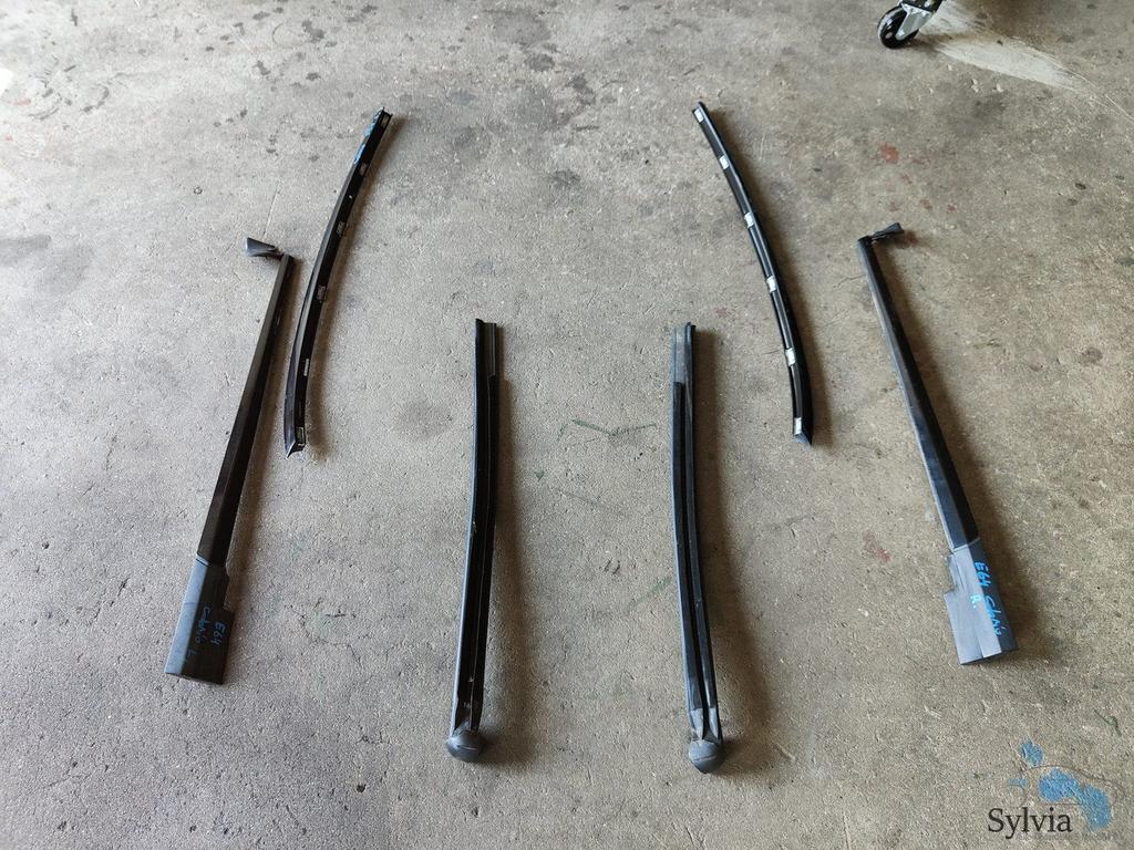 Hoogglans zwarte raam deur lijsten set BMW 6-serie E64 cabri, Gebruikt, -, -, Ophalen of Verzenden