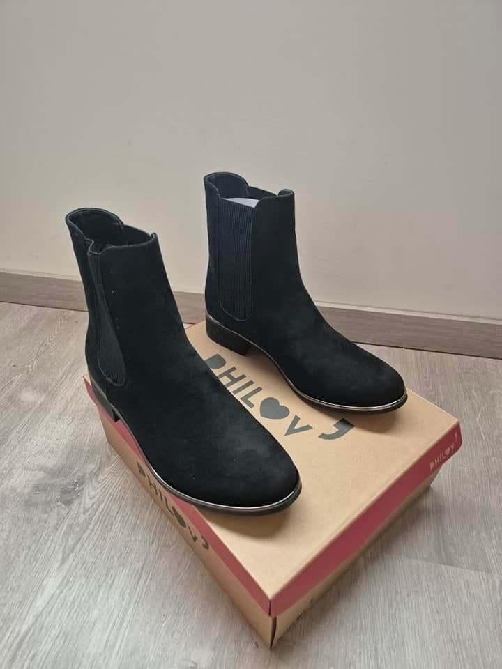 Denim enkel laarsje chaussea. Maat 37. Nooit gedragen., Chaussea, Enlèvement ou Envoi, Neuf