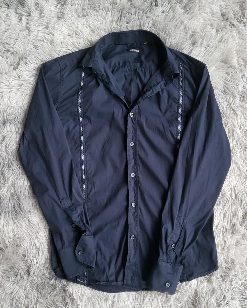 Chemise Antony Morato Black Collection Stretch Marine - M, Tour de cou 41/42 (L), ANTONY MORATO, Enlèvement ou Envoi, Porté