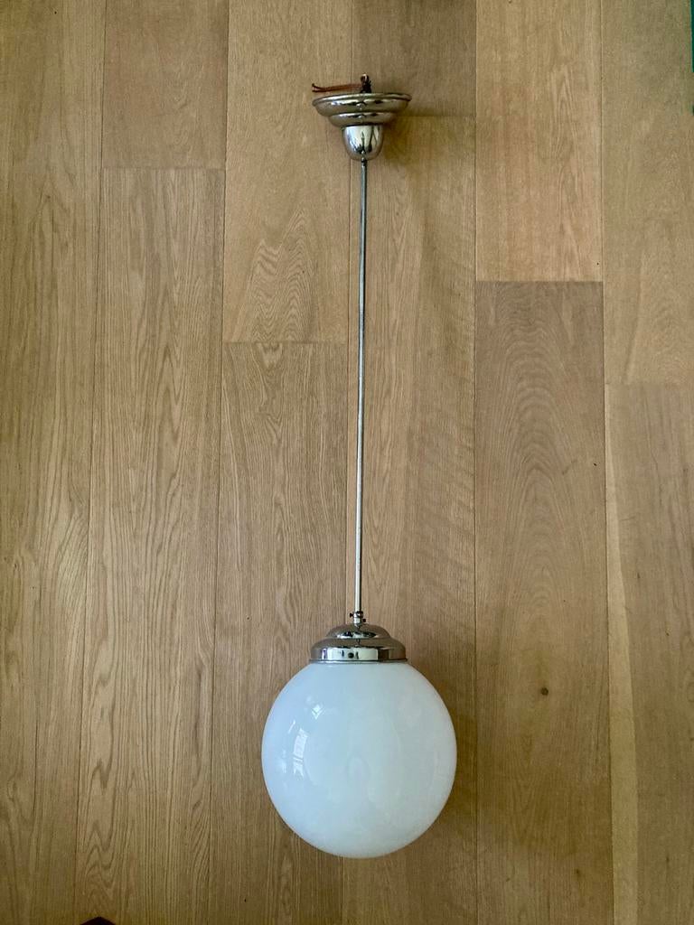 Lampe scolaire vintage - rétro en opale, Enlèvement