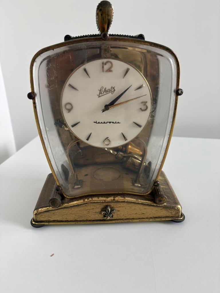 Vintage Schatz Electronic Tafelklok - Mid-Century, Antiek en Kunst, Antiek | Klokken, Ophalen of Verzenden