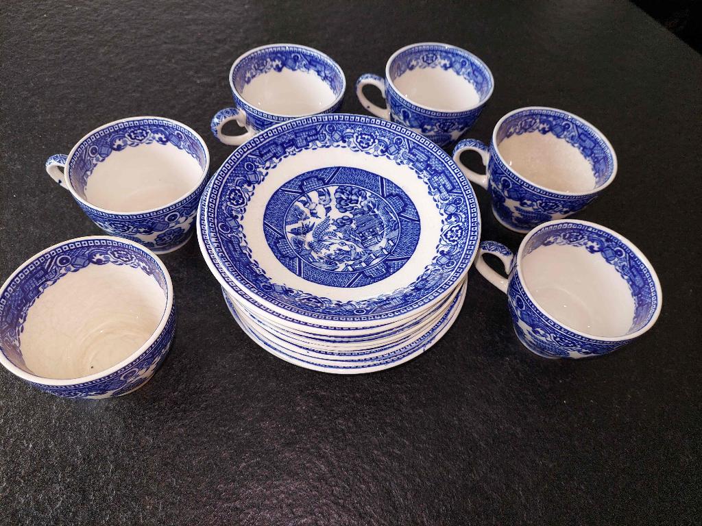 Old Willow koffietassen setjes, Ophalen